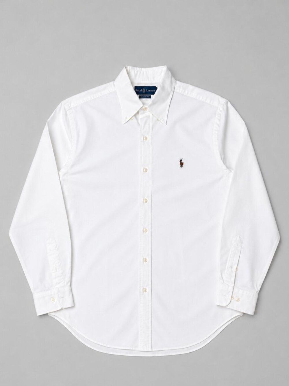 Ralph Lauren Classic Fit Men's 15.5 34/35 White Button Down Pony Logo Shirt